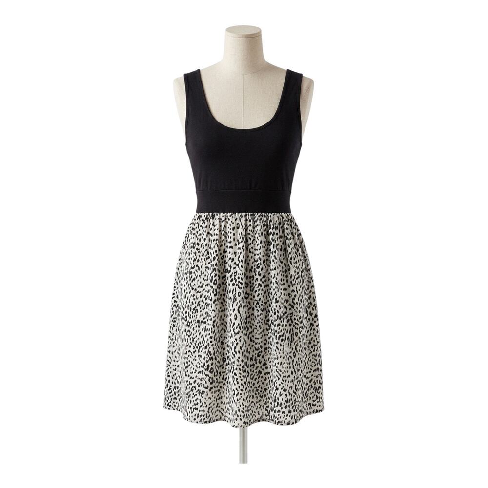 Torrid Plus Size 0 Black White Cheetah Leopard Print Skater Dress